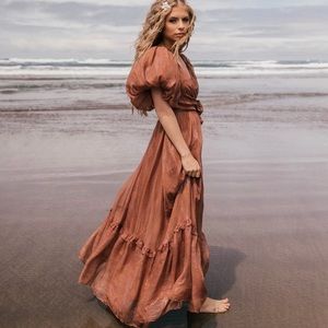 JessaKae Pixie Dress in copper/brown sz M